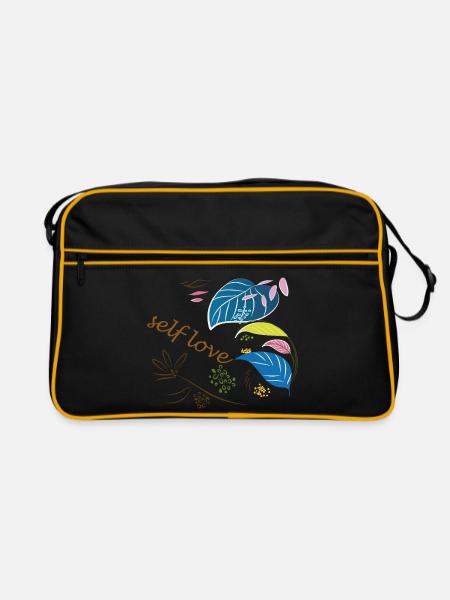 Selbstliebe - Retro Tasche - Schwarz/Gold