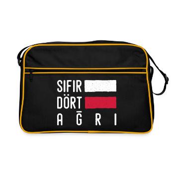 Agri 04 Turquie Turkiye cadeau vacances Turk TR - Sac Retro - noir/or - Devant
