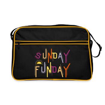 Sunday Funday - Boire drôle - Sac Retro - noir/or - Devant