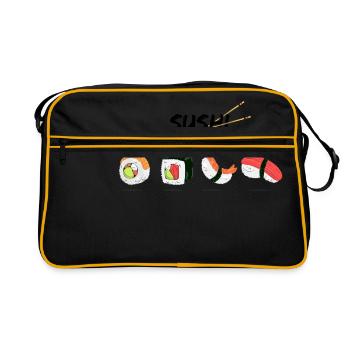 Sushi Lover - Retro Bag - black/gold - Front