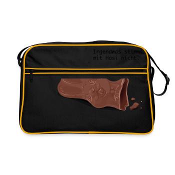 Lapin de Pâques - Sac Retro - noir/or - Devant