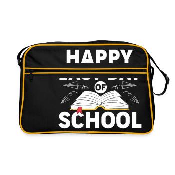 Heureux dernier jour d'école - Sac Retro - noir/or - Devant