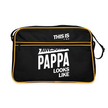 C'est ce qu'un pappa génial - Sac Retro - noir/or - Devant