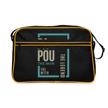 Papou The Myth - Retro Bag - black/gold - Front