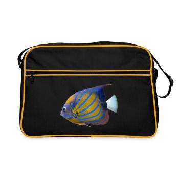 fish tropical - Retro Bag - black/gold - Front