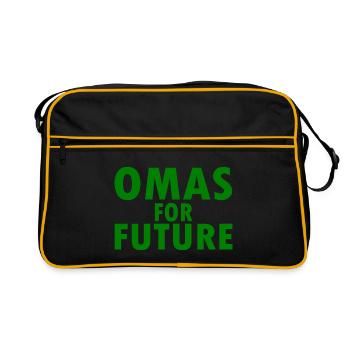 Omas for future - Retro Tasche - Schwarz/Gold - Vorne
