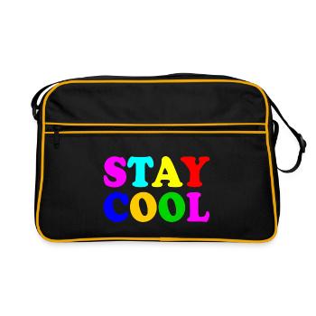 Stay cool - Retro Bag - black/gold - Front