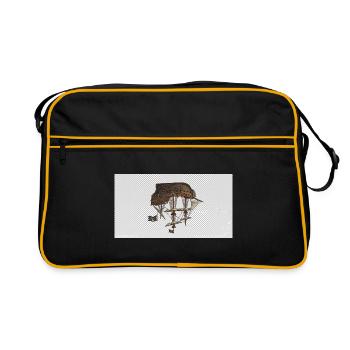 Steampunk Airship Fantasy - Retro Bag - black/gold - Front