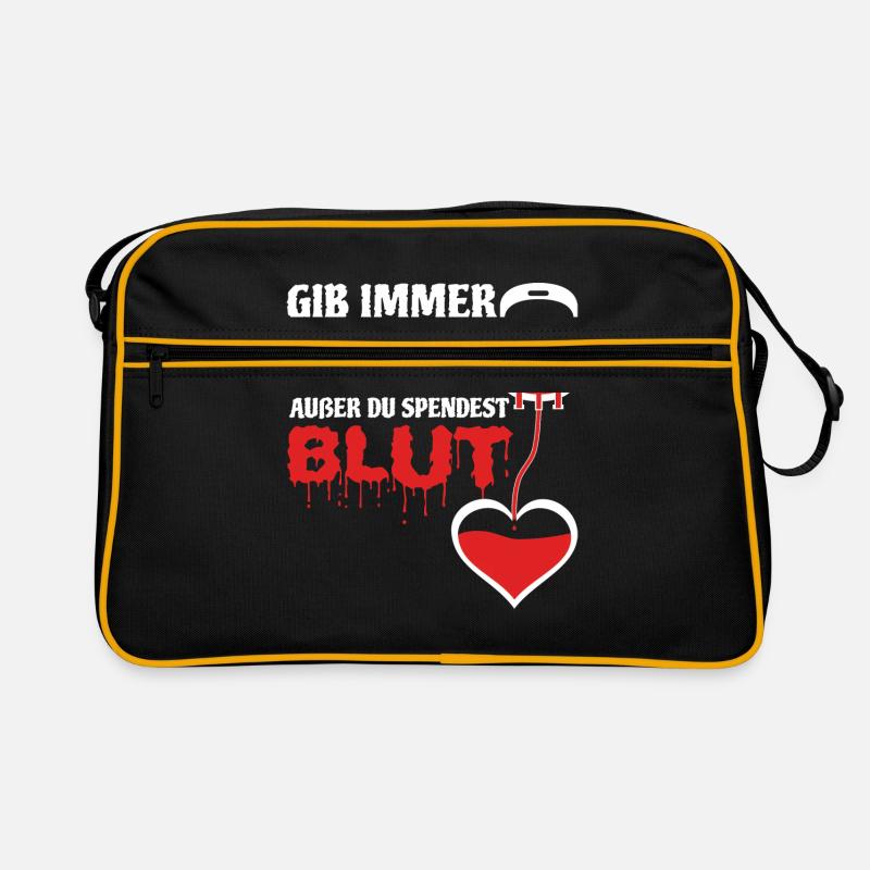 Spende Blut Blutspendedienst Blutspender Geshenk Retro Tasche