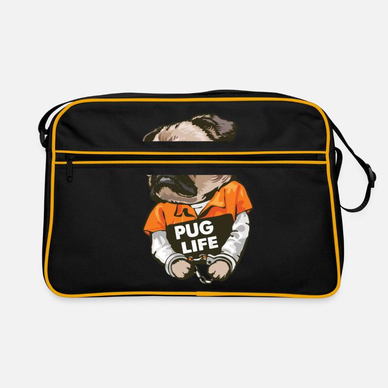 Pug Pug Life Design Retro Bag