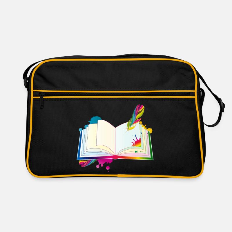 journal hétéroclite avec plume et blobs Sac Retro