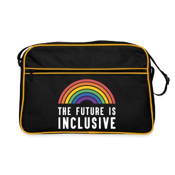 Mois de la fierté LGBT - L’avenir est inclusif - Sac Retro - noir/or - Devant