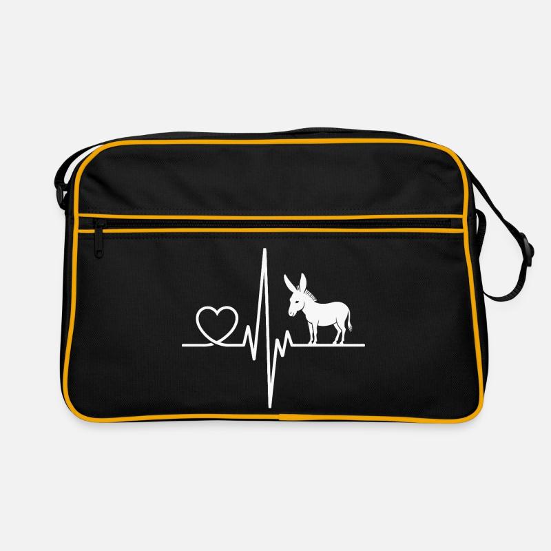 Esel - Retro Tasche - Schwarz/Gold