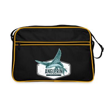 Femelle pêcheuse USA Design Flying Fish - Sac Retro - noir/or - Devant