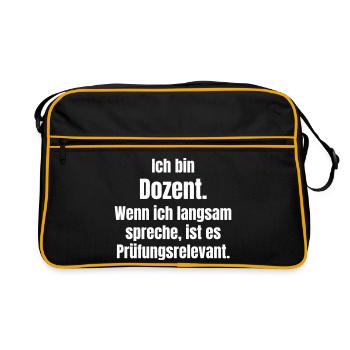 I am a lecturer saying - Retro Bag - black/gold - Front
