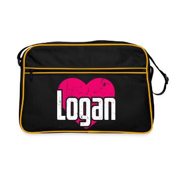 J’aime Logan Pink Heart J’aime Logan - Sac Retro - noir/or - Devant