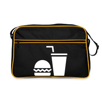 Restauration rapide, burgers, food trucks - Sac Retro - noir/or - Devant