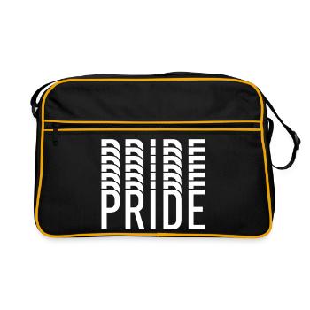 Pride Typography in Color Clusters - Retro Bag - black/gold - Front