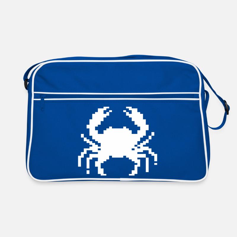 Pixelkrabben-Design Retro Tasche