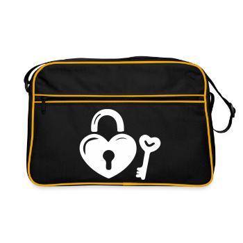 Heart Key - Retro Bag - black/gold - Front
