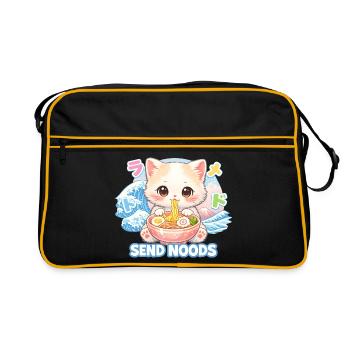 Ramen Cat Kanagawa - Retro Bag - black/gold - Front