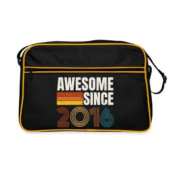 Großartig seit 2016 Retro-Vintage-Geburtstag - Retro Tasche - Schwarz/Gold - Vorne
