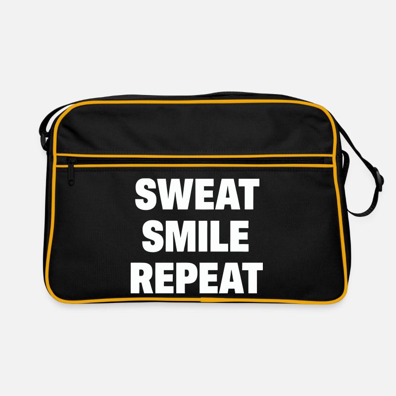 Sweat Smile Repeat Retro Tasche