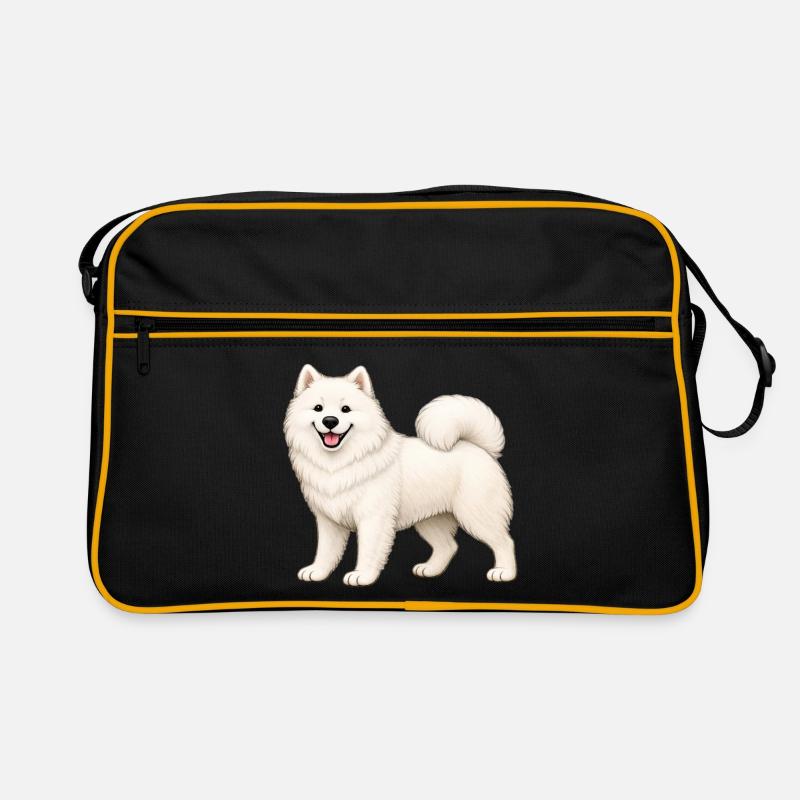 Samoyède Blanc Fourru Sac Retro