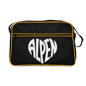 Alpine Heart Design - Couleur de design variable - Sac Retro - noir/or - Devant
