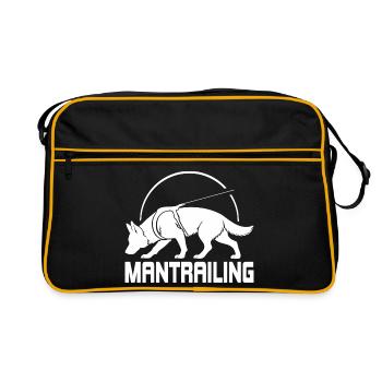 Deutscher Schäferhund Mantrailing Hundesport Hunde - Retro Tasche - Schwarz/Gold - Vorne