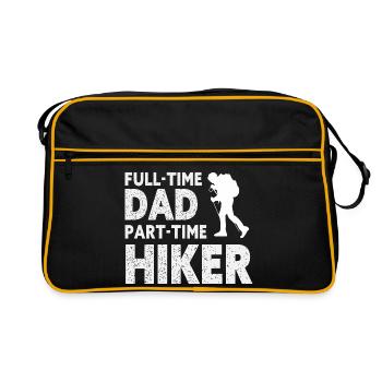 Full-Time Dad Part-Time Hiker – Dad Gift - Retro Bag - black/gold - Front