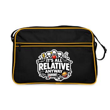 Tout est relatif de toute façon – l’humour scientifique - Sac Retro - noir/or - Devant