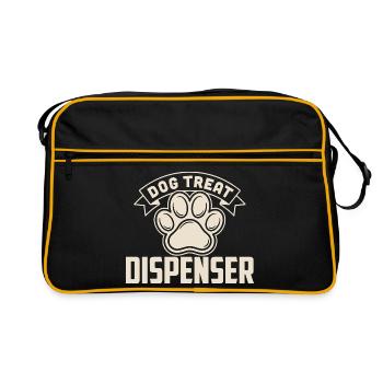 Citation drôle pour un distributeur de friandises pour chien - Sac Retro - noir/or - Devant