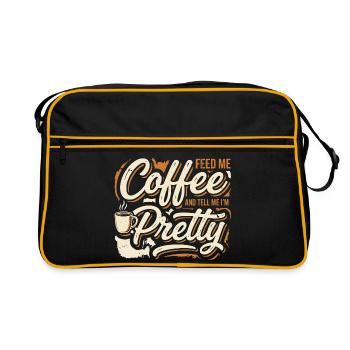 Coffee Please Tell Me I'm Pretty - Retro Bag - black/gold - Front