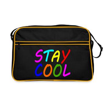 Stay cool - Retro Bag - black/gold - Front