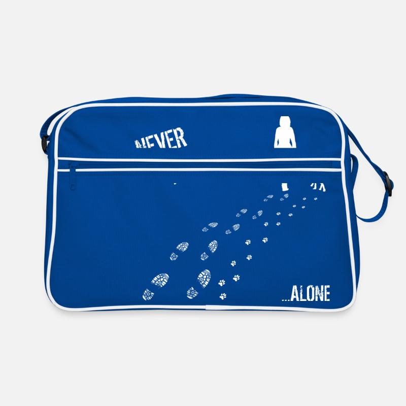 FRAU & HUND NEVER WALK ALONE Retro Tasche
