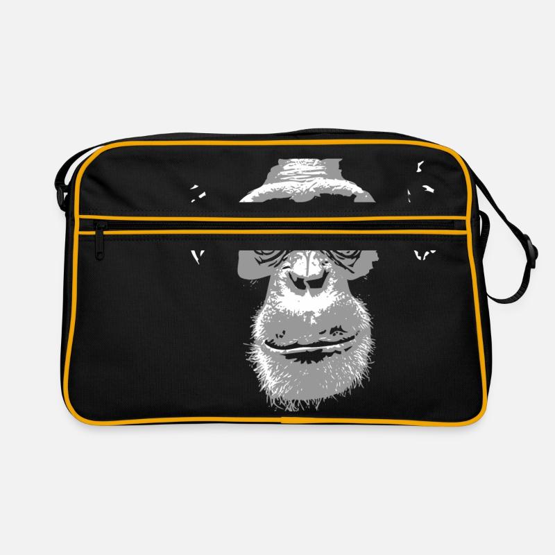 Schimpanse - Chimpanzee - Monkey Retro Tasche