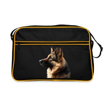 Beautiful dog - Retro Bag - black/gold - Front