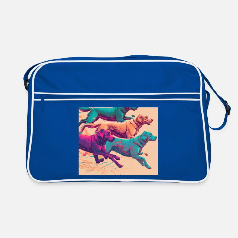 Bunte Hunde - Hunde Gruppe Retro Tasche