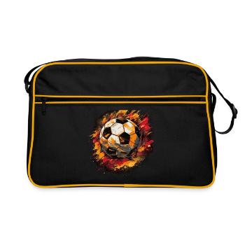 Ballon de football - Sac Retro - noir/or - Devant