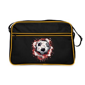 Ballon de football - Sac Retro - noir/or - Devant