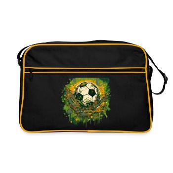 Ballon de football - Sac Retro - noir/or - Devant