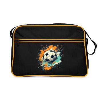 Ballon de football - Sac Retro - noir/or - Devant