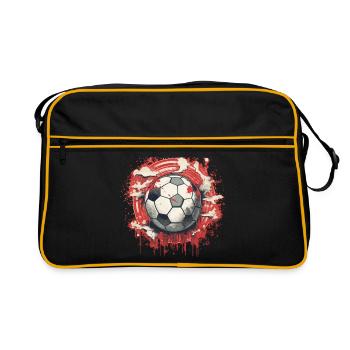 Ballon de football - Sac Retro - noir/or - Devant