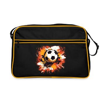 Ballon de football - Sac Retro - noir/or - Devant