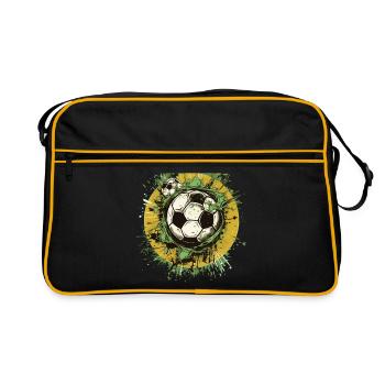 Ballon de football - Sac Retro - noir/or - Devant