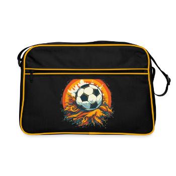 Ballon de football - Sac Retro - noir/or - Devant