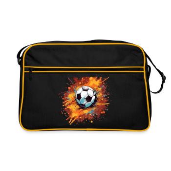 Ballon de football - Sac Retro - noir/or - Devant