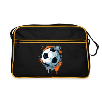 Ballon de football - Sac Retro - noir/or - Devant