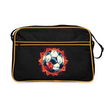 Ballon de football - Sac Retro - noir/or - Devant
